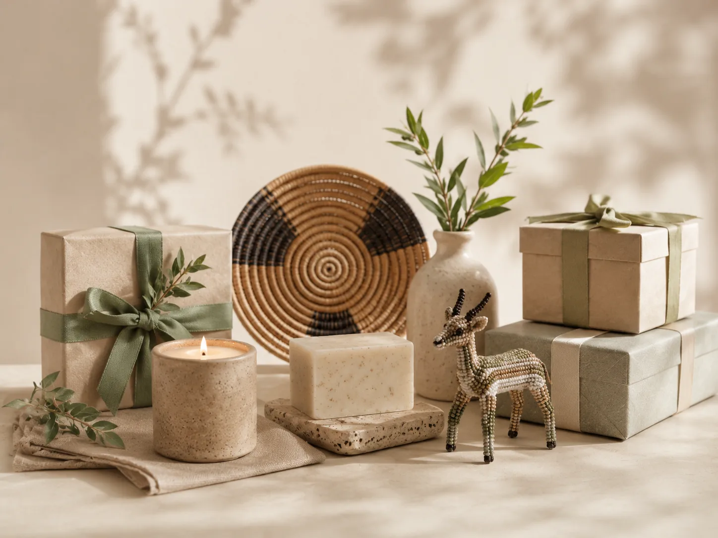Curio gifts, candles and wrapped hospitality products
