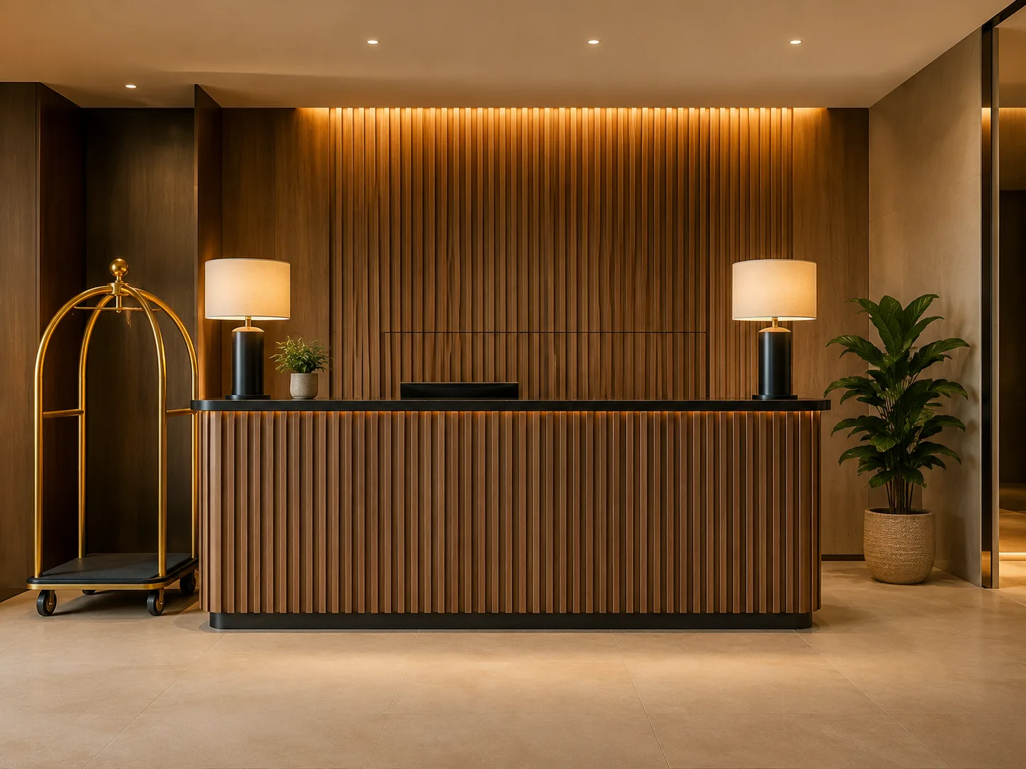 Luxury hotel reception