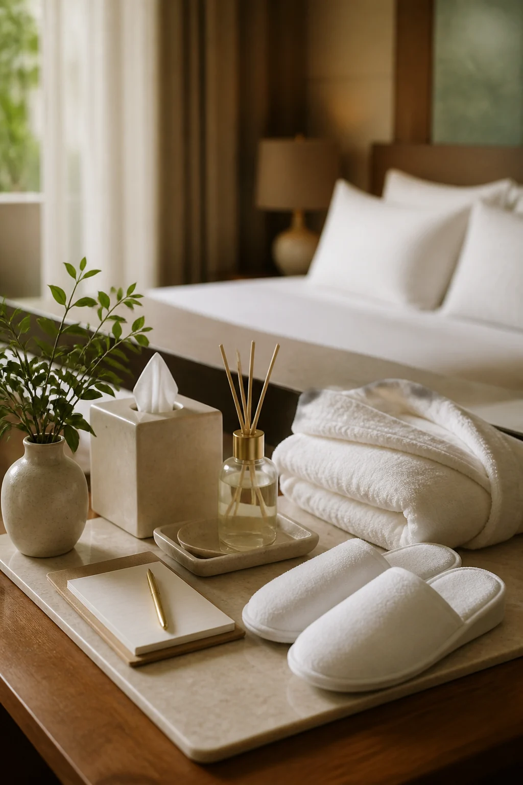 Room accessories for boutique accommodation