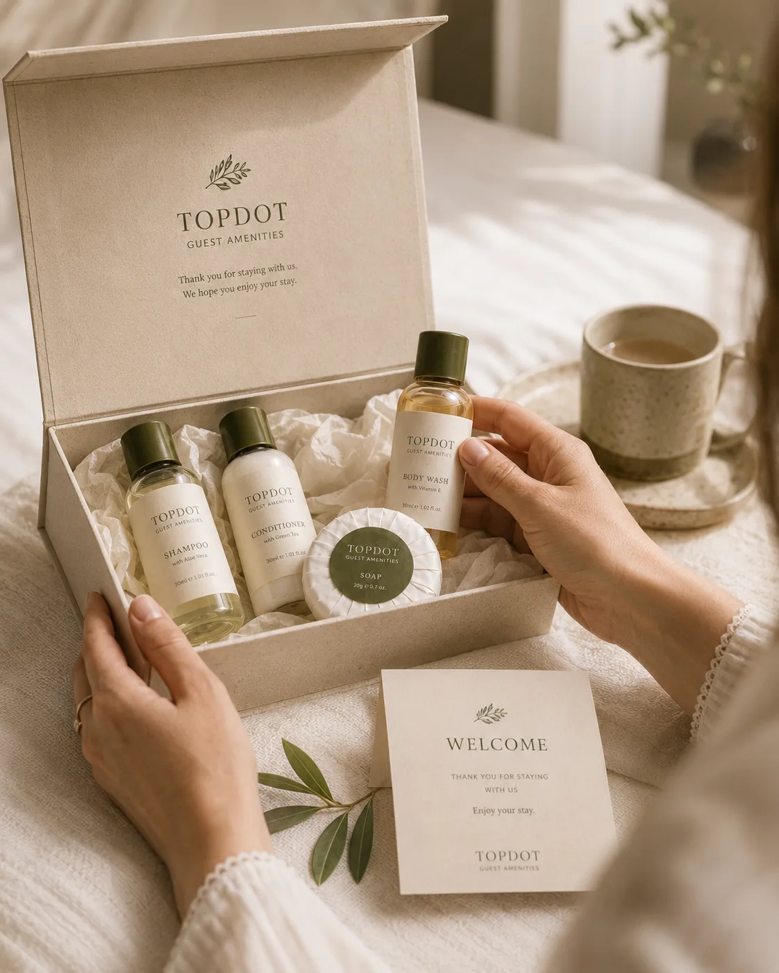 TopDot amenity sample box